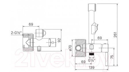 Гигиенический душ IDDIS 003SBR0i08