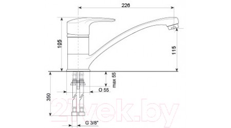 Смеситель Ulgran U-004 (309 темно-серый) 