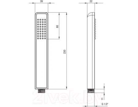 Душевой гарнитур Deante 006W