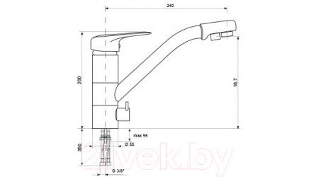 Смеситель Ulgran U-010 (331 белый) 
