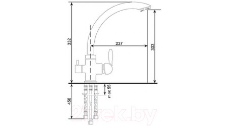 Смеситель Ulgran 017-341 (ультра-белый) 