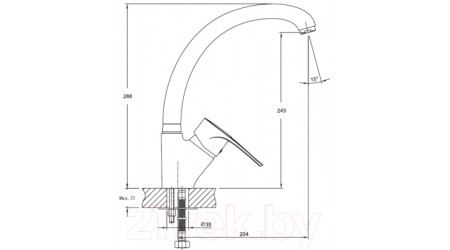 Смеситель GranFest 1024 (белый) 