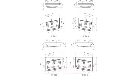 Умывальник Ravak 10° 550 55x48 R / XJIP1155000
