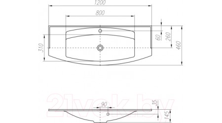 Умывальник Акватон Милан 120 (1A704531ML010)
