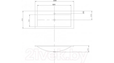 Умывальник Акватон Премьер М 120 (1A70483KPR010)