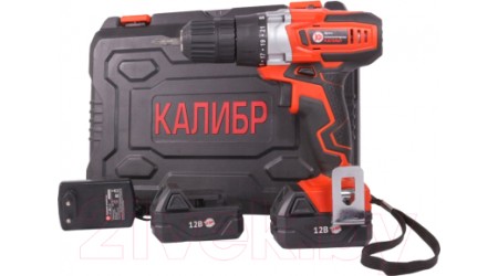 Аккумуляторная дрель-шуруповерт Калибр ДА-12-2А+ (101100)