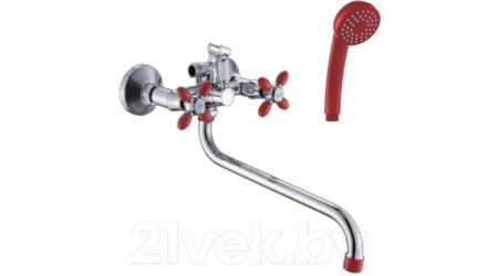 Смеситель Эверест 1/2 B22-071C (красный) 