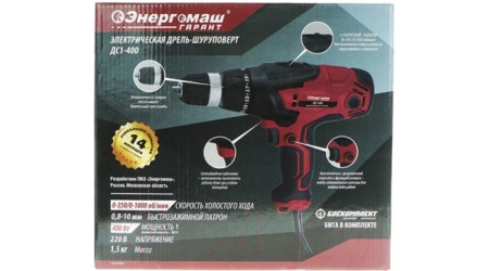 Дрель-шуруповерт Энергомаш ДС1-400 / EN-090724