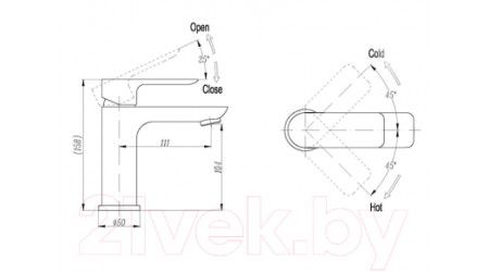 Смеситель Triton 14801 Z (фиолетовый) 