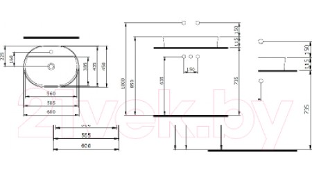 Умывальник Bocchi 1600-001-0126