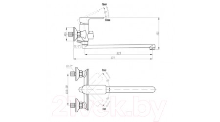 Смеситель Triton 16307 L (бирюзовый) 