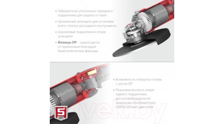 Угловая шлифовальная машина Зубр УШМ-180-2005 П