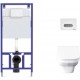 Унитаз подвесной с инсталляцией Santek Лайн 1WH501574 + Novum 525 040000 + D7 040037