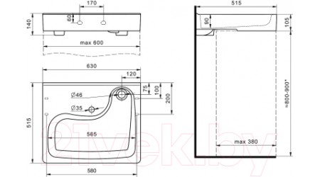 Умывальник Santek Клио 1WH501770