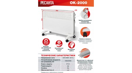 Конвектор Ресанта ОК-2000 (67/4/4)