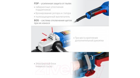 Угловая шлифовальная машина Зубр УШМ-П230-2000 П