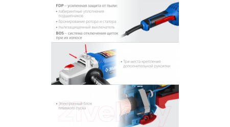 Угловая шлифовальная машина Зубр УШМ-П230-2600 П