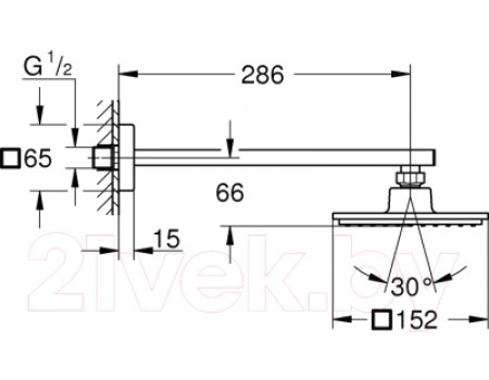 Верхний душ GROHE 26073000