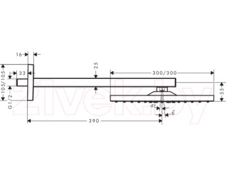 Верхний душ Hansgrohe 26238140