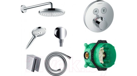 Душевая система Hansgrohe 26466000+26530000+28272000+28331000+27453000+15743000+01800180