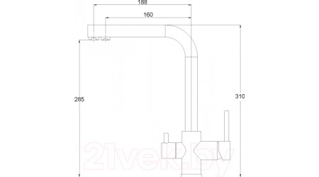 Смеситель Aquasanita Akvaduo 2663 (Black Metallic) 