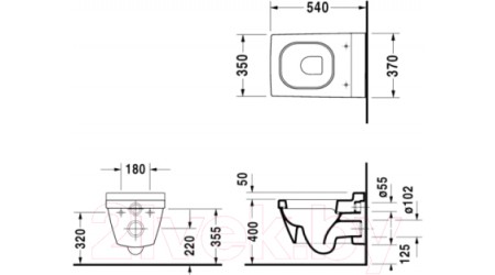 Унитаз подвесной Duravit 2nd Floor 2205090000