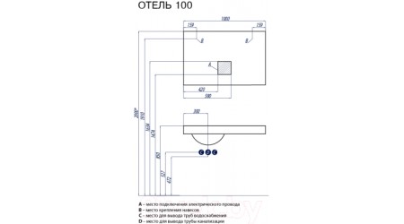 Умывальник Акватон Отель 3/1000 (1A70073NOT01L)