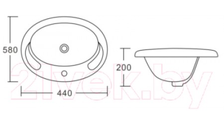 Умывальник CeramaLux 3172