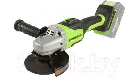 Угловая шлифовальная машина Greenworks GD24AG бесщеточная 24V / 3200207 (без АКБ и ЗУ)