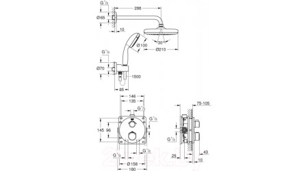 Душевая система GROHE 34727000