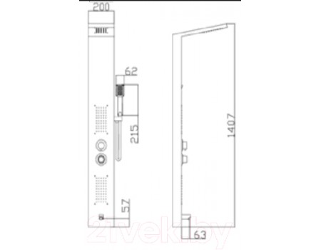 Душевая панель Potato Р3545-4