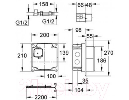 Встраиваемый механизм смесителя GROHE 36264000 