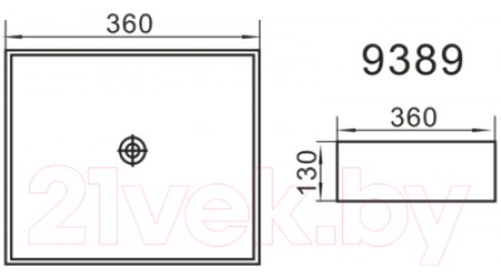 Умывальник Axus 36 / 9389