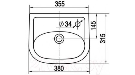 Умывальник Керамин Сити 38 Premium
