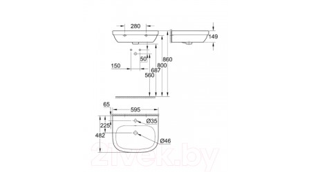 Умывальник GROHE 39335000