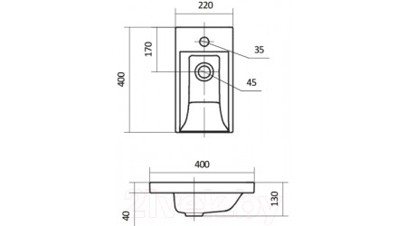 Умывальник Santek Миранда 40 (1WH302500)