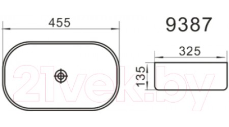 Умывальник Axus 45.5 / 9387B