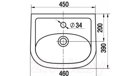 Умывальник Керамин Сити 46 Premium
