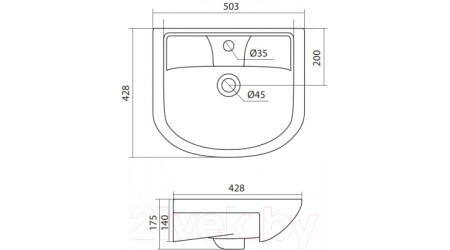Умывальник Santek Ладога 50 (1WH110256)