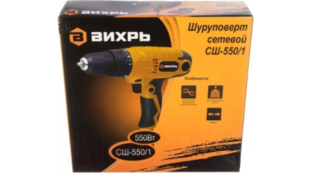 Дрель-шуруповерт Вихрь СШ-550/1 (72/16/2)
