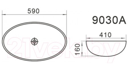 Умывальник Axus 59 / 9030A