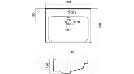Умывальник Santek Миранда 60 (1WH302421)