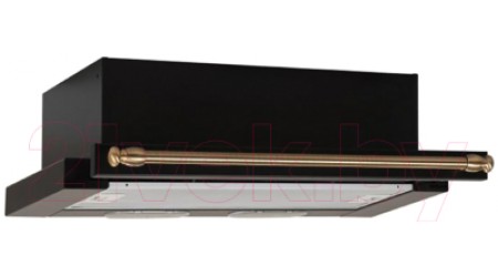 Вытяжка телескопическая Elikor Интегра 60П-400-В2Л (антрацит/рейлинг бронза)