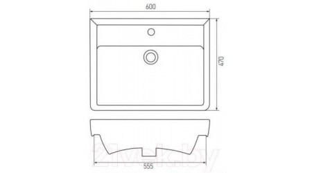 Умывальник Акватон Тигода 60 (1WH302082)