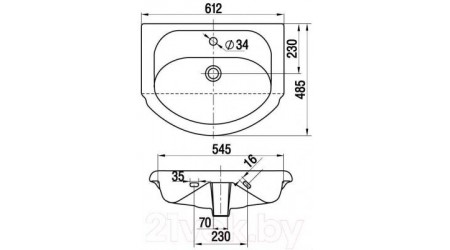 Умывальник Керамин Верона 61 Premium