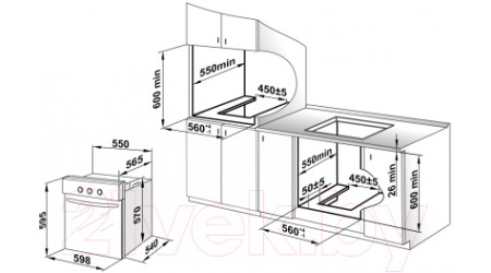 Газовый духовой шкаф GEFEST ДГЭ 621-03 К56