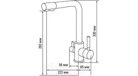 Смеситель Альфа А653В (пломбир) 