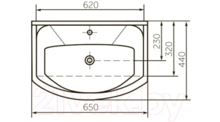 Умывальник Rosa Элегант 65