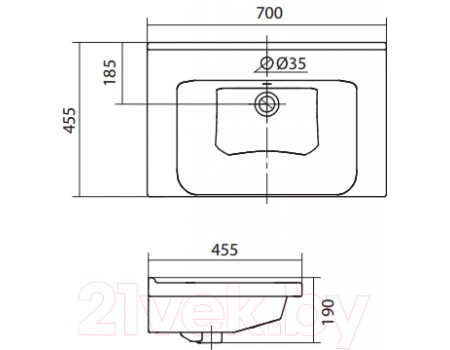 Умывальник Santek Миранда 70 (1WH302250)
