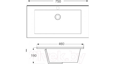 Умывальник Triton Ника 75 825B